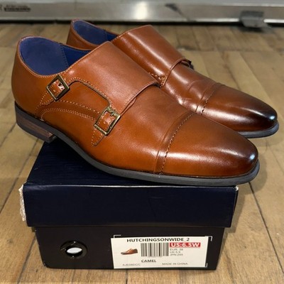 Bruno Marc Hutchingsonwide 2 Formal Shoes Mens 6.5 Brown Leather Monk Strap