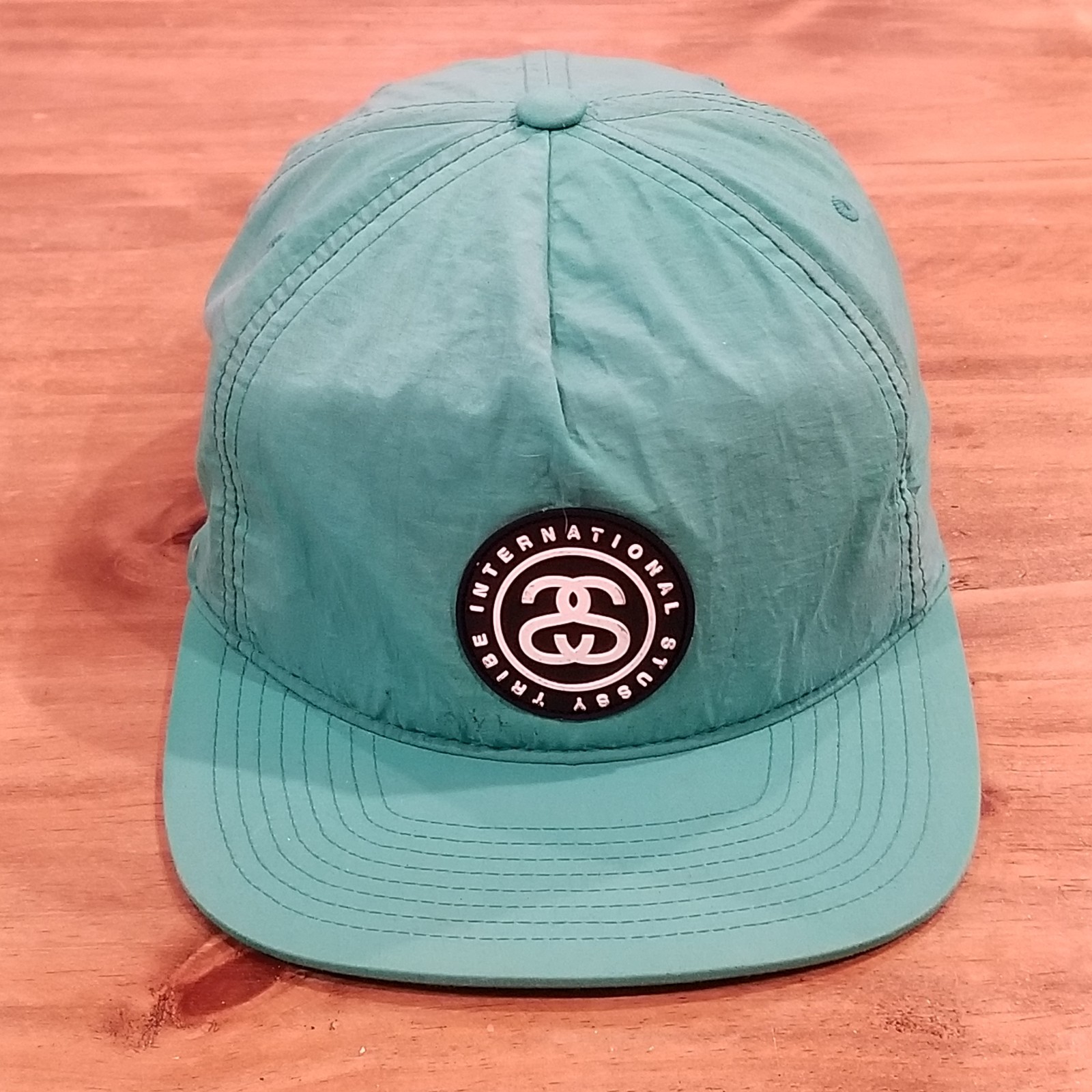 Stussy Hat Cap Snapback Green Patch International… - image 1