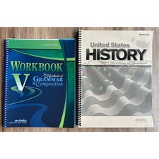 Abeka 11th Grade English US History Homeschool Curriculum Books Teacher Lot of 2