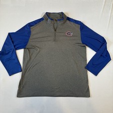 Colosseum Florida Gators Pullover Mens XXL Gray Blue 1/4 Zip NCAA Training Top