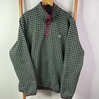 L.L.Bean Fleece Pullover Mens 3XL Tall Green Snap Neck Made in Jordan Outdoor