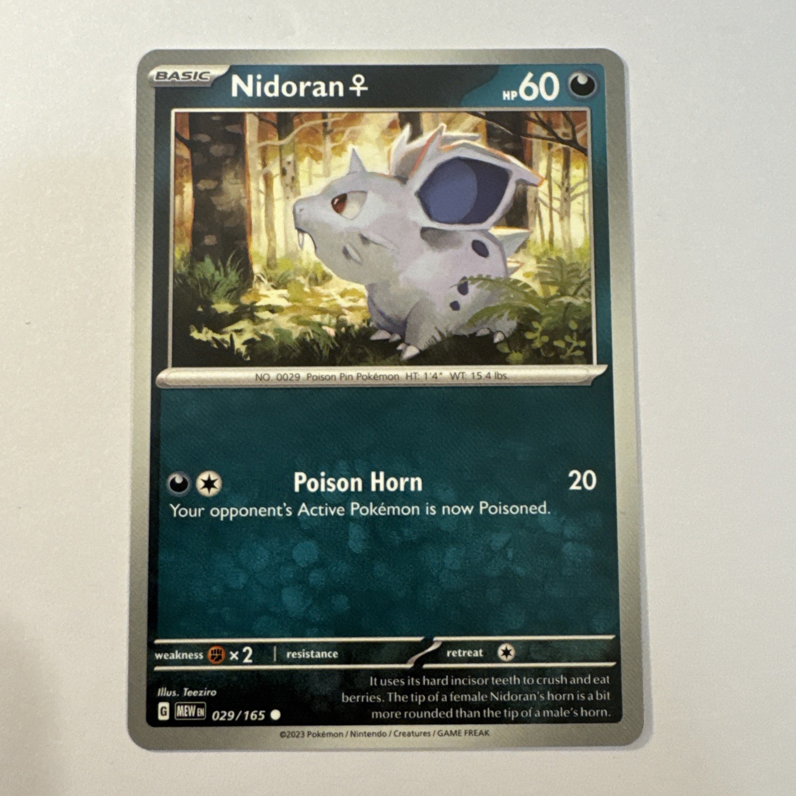 Nidoran (029/165) - Pokemon 151 - Near Mint - Scarlet & Violet
