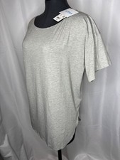 Uniqlo Airism Scoop Neck T Shirt Womens LARGE Short Sleeve Relaxed Fit Japan NEW