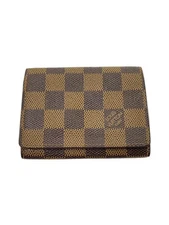 Louis Vuitton Envelope Card Holder Damier Ebene Brown Mens