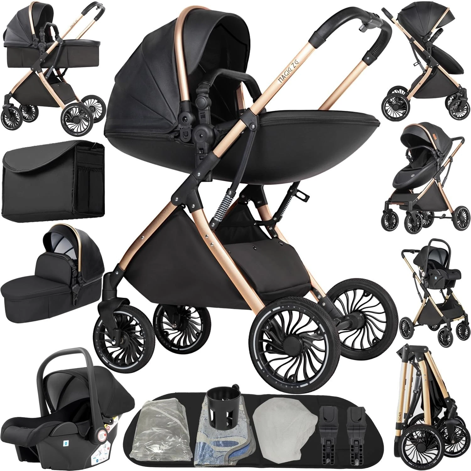Kinderkraft 3-in-1 Pushchair, Buggy with Car Seat, Foldable 30KG
Opens in a new window or tab