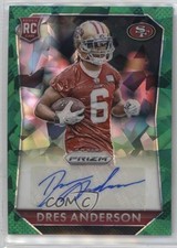 2015 Panini Prizm Rookie Signatures Green Crystal 19/75 Dres Anderson Auto 05lh