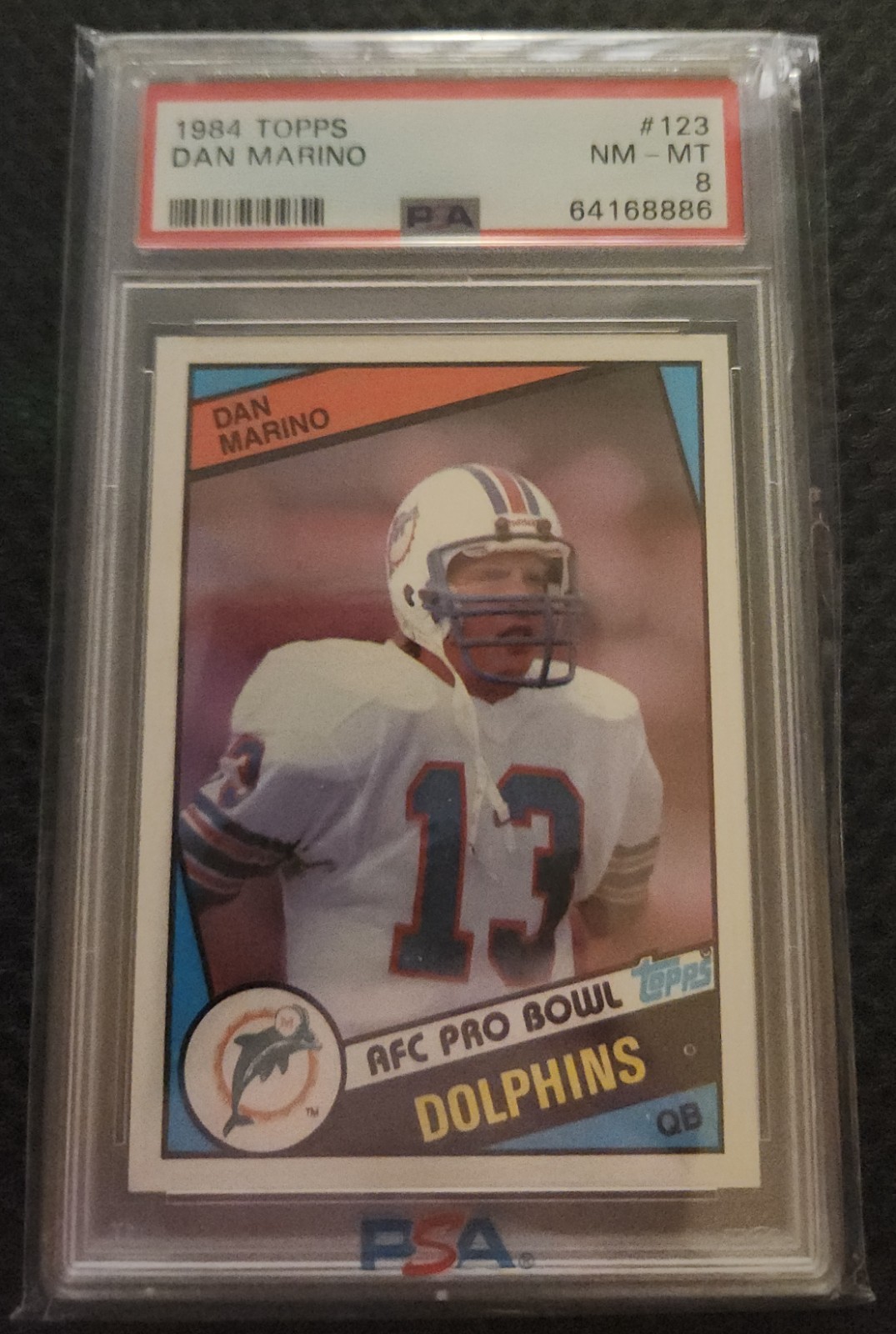 1984 TOPPS 123 - DAN MARINO - PSA 8 - RC ROOKIE CARD MIAMI DOLPHINS 1xMVP + HOF view 3