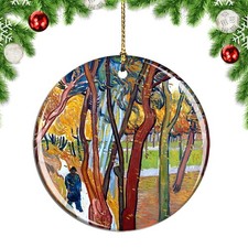 Van Gogh The Walk Falling Leaves Paintin Christmas ornament city travel souvenir
