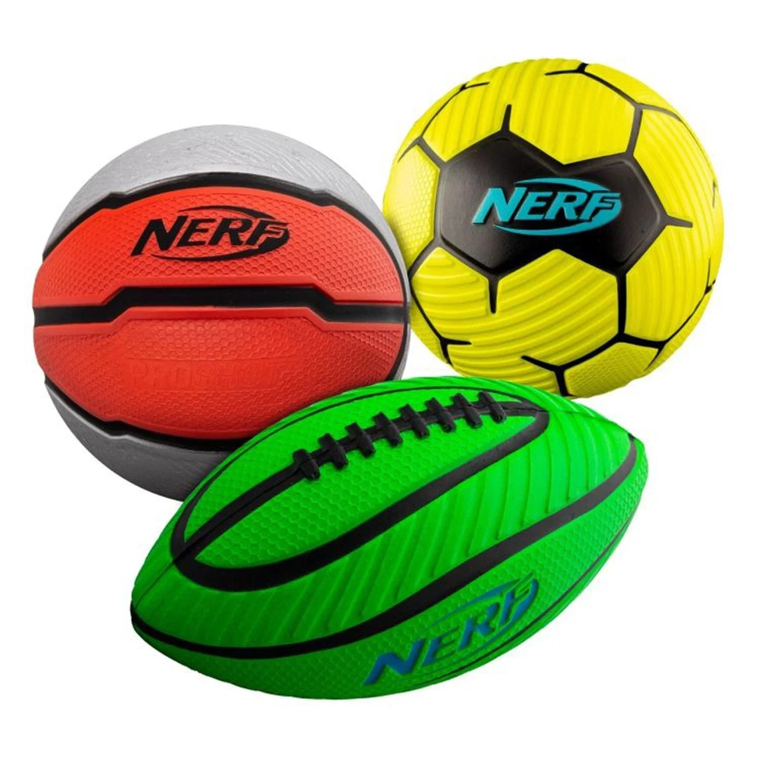 Nerf Foam Ball Set Proshot Multisport Mini Football Soccer Ball & Basketball