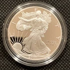 2001-W U.S. AMERICAN SILVER EAGLE PROOF DOLLAR - DEEP CAMEO W/CASE/BOX!