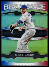 2020 Panini Prizm Brilliance Red White and Blue Jacob deGrom New York Mets #B-1