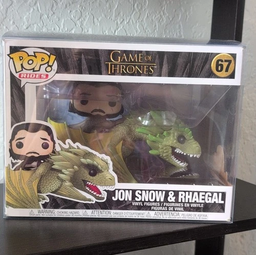 Funko Pop! Rides Game of Thrones Jon Snow & Rhaegal #67 Vinyl. Plus protector