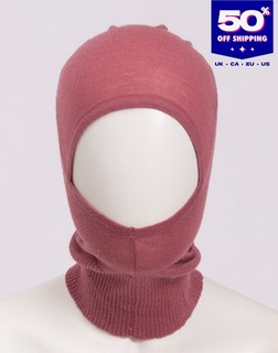RRP€240 RICK OWENS Cappellino passamontagna lana teschio taglia unica viola Made in Italy