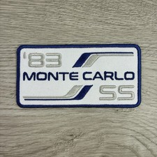 1983 Monte Carlo SS Patch 83 Super Sport Iron On Sew On Embroidered White Blue