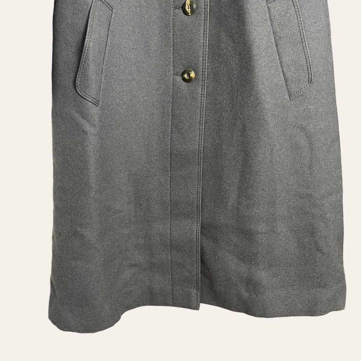 Vintage Karner Alpaca Wool Gray Long Coat Size L | eBay