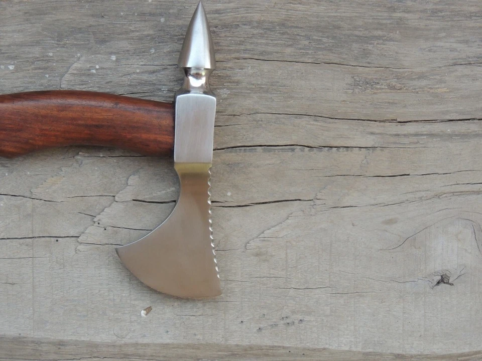  Hand Forged Viking Style Tomahawk Axe with Spike - Image 3 of 4