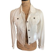 So White Denim Jean Jacket Size M
