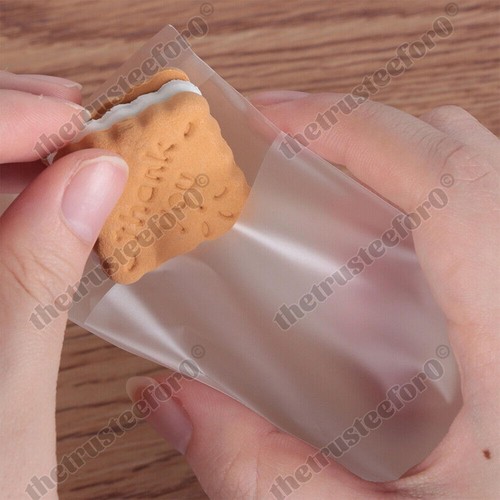 New Clear Plastic Candy Packaging Bags Self Adhesive Cookie Biscuit Gift Bags - Picture 4 of 10