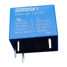 1PCS RWH-SH-148DM  48VDC GOODSKY Power Relay 15A 4Pins