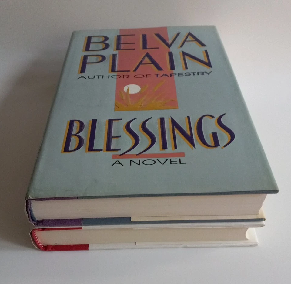 Belva Plain Book Lot Blessings, Fortunes Hand 2 Hardcovers Dustjacket Foto 4 de 4