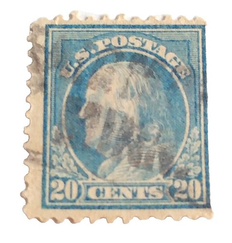 US 1919 SC K13 SHANGHAI 40¢ OVERPRINT ON 20¢ FRANKLIN DEEP