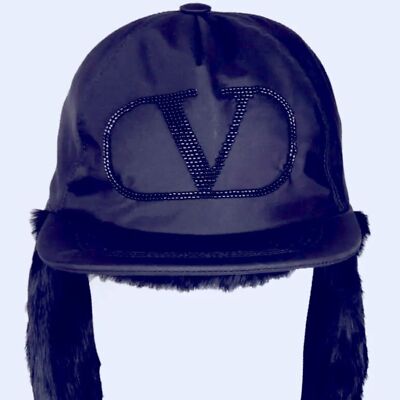 VALENTINO GARAVANI VLogo Silk Baseball Cap Size M Ear Flaps | eBay