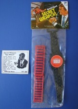1970's Comic Book Mail Order Special Agent Toy Watch shoots plastic bullets NOS