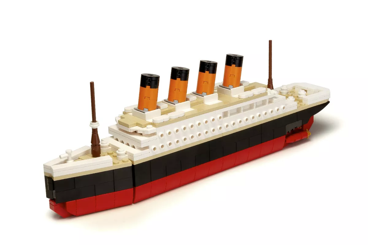 Large Titanic Ship Big Modular Building Brick Blocks - 390 pcs Set Kit Fits  LEGO