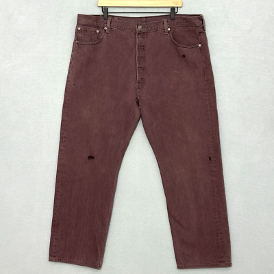 Vintage Levis 501 Mens Jeans W44 L32 Purple Wash Distressed Vintage Levis 501 Mens Jeans W44 L32 Purple Wash Distressed