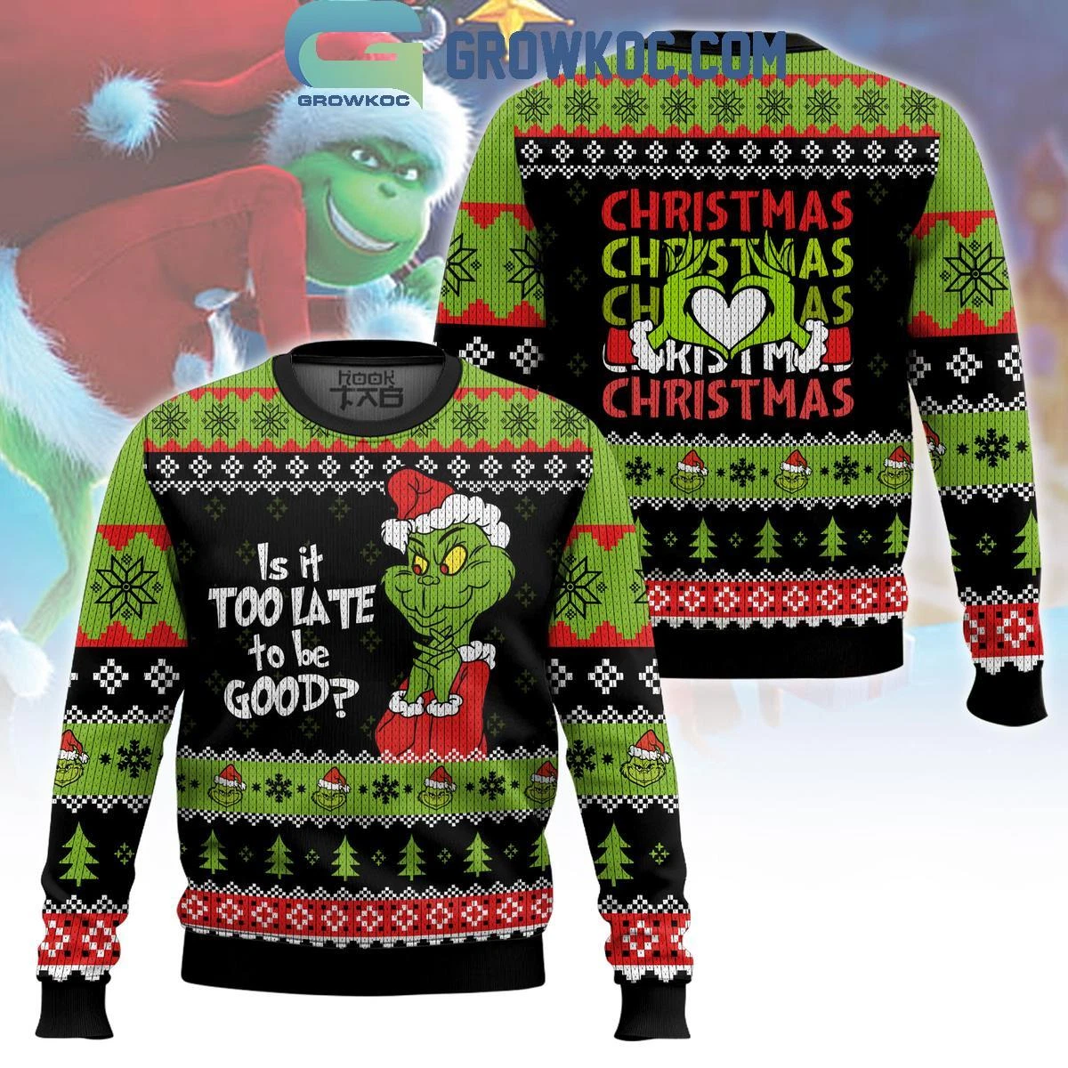 funny character Stealing The Christmas Ugly Sweater