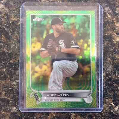 2022 Topps Chrome Sonic Green Yellow Pulse 60 Lance Lynn Chicago White Sox 76/99
