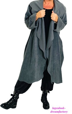 MILANO – Lagenlook OVERSIZE JACKE Gr 46 48 50 52 54 56 58 60 – Schwarz | Lagenlook Traumland