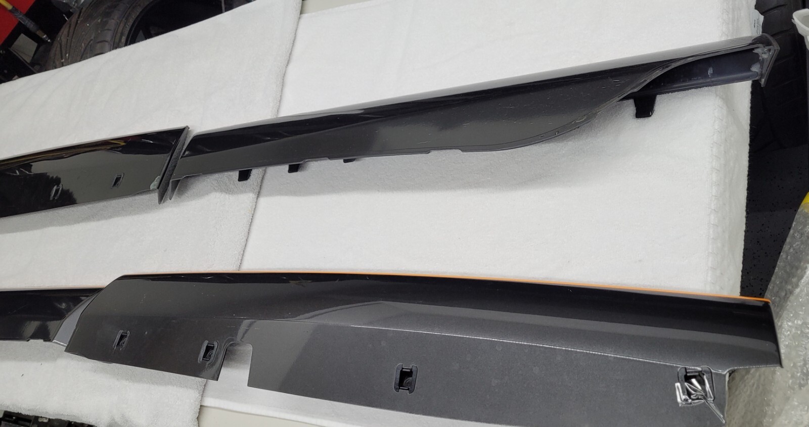 McLaren 570S Passenger Sill Rocker Panel Cover SET Gray Orange 13A5792CP