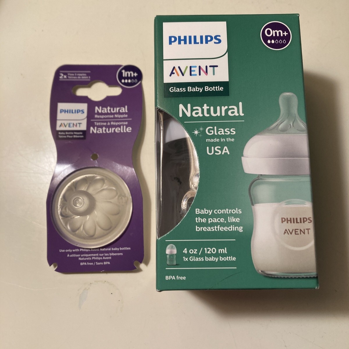 Philips Avent Natural Glass Baby Bottle Natural Response