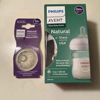 Philips Avent Natural Glass Baby Bottle Natural Response