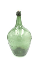 Sehr alte grüne Glasflasche /
