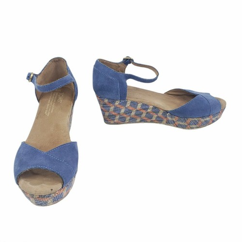 Platform Wedge Sandals Suede Peep Toe 
