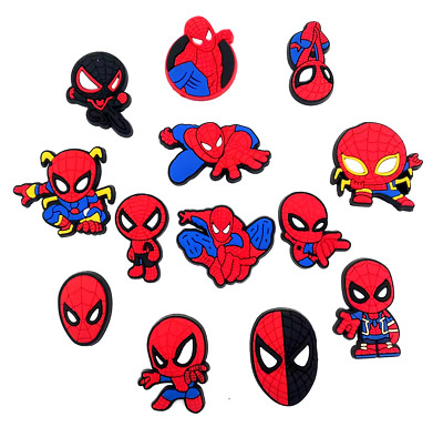 Spiderman Thema Schuh Charms Schuhschnalle für Crocs Jibbitz, cooler Schuh 13er Pack