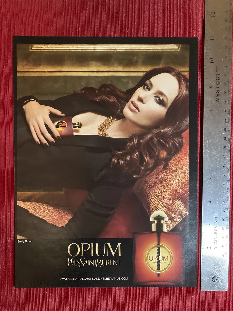 Actor Emily Blunt for Opium YSL Perfume 2011 Print Ad Great To