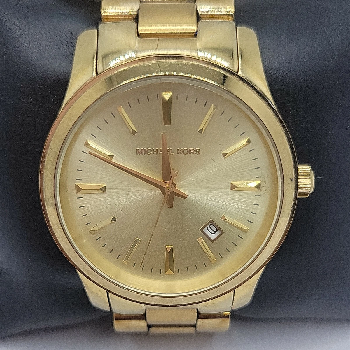 Michael Kors MK5160 Women s Stainless Steel Analog Champagne Dial Watch BC789