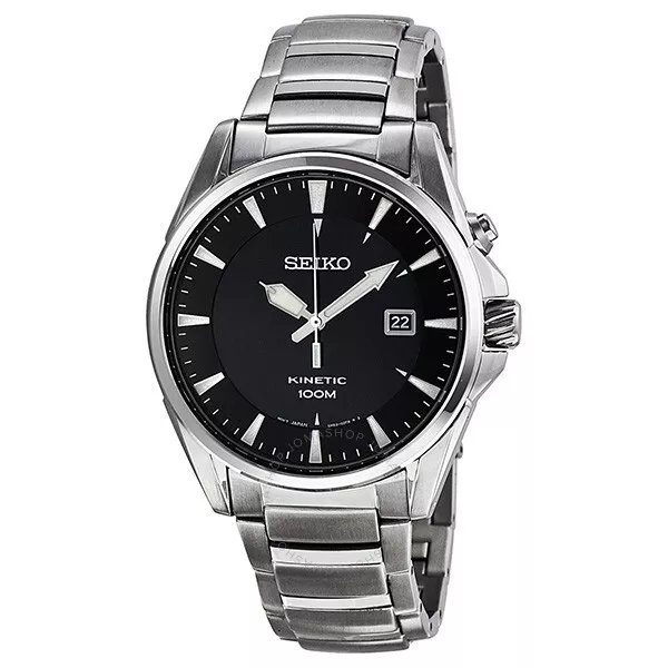 Seiko kinetic black dial cheap