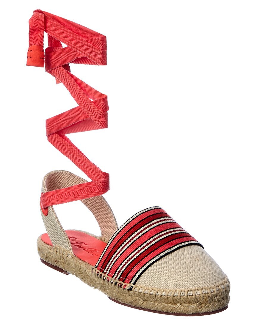 Женские эспадрильи из парусины Loro Piana Оранжевый 40 84690₽