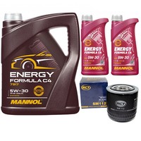 MotoröL Set Mannol 5W30 Energy Formula C4 7 Liter + ÖLfilter FüR Chrysler Jeep