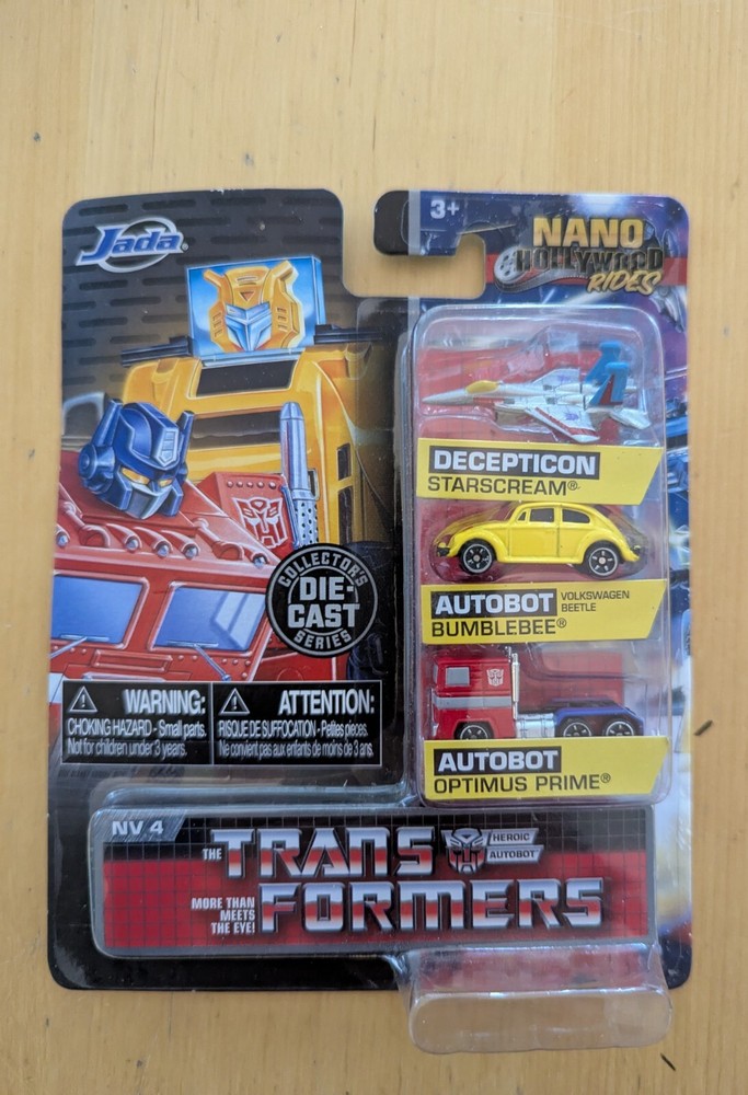 TRANSFORMERS - PACK OF 3 VEHICLES - NANO HOLLYWOOD RIDES - JADA - 2020