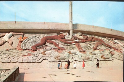 Postcard Diego Rivera Mural Olympic Stadium National University Of Mexico