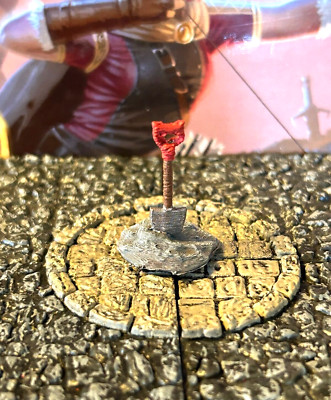 Mining Shovel & Rockpile miniature Dungeons & Dragons D&D painted terrain mine
