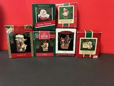 Lot of 6 Vintage Hallmark Ornaments, Owl Theme (See Description For Details)