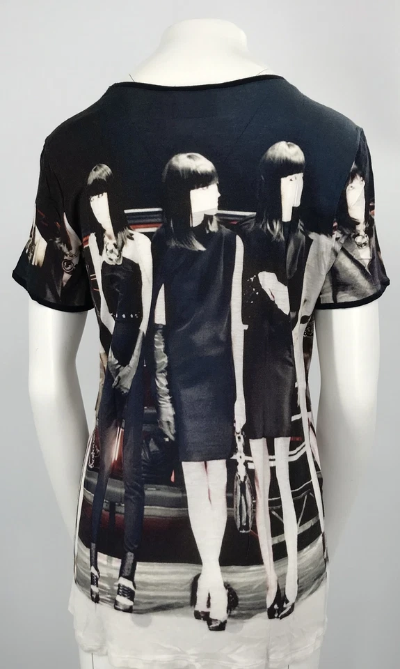 Lanvin 多色短袖 T 恤,带“Lanvin Addict”印花闪光,尺寸 S — 第 4/4 张图片