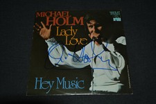MICHAEL HOLM signed autograph in person VINYL SINGLE used LADY LOVE