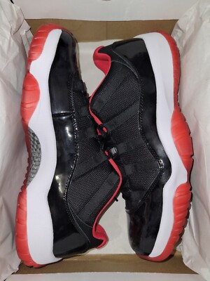 Nike Air Jordan 11 XI Retro Low Black Red Bred White 528895